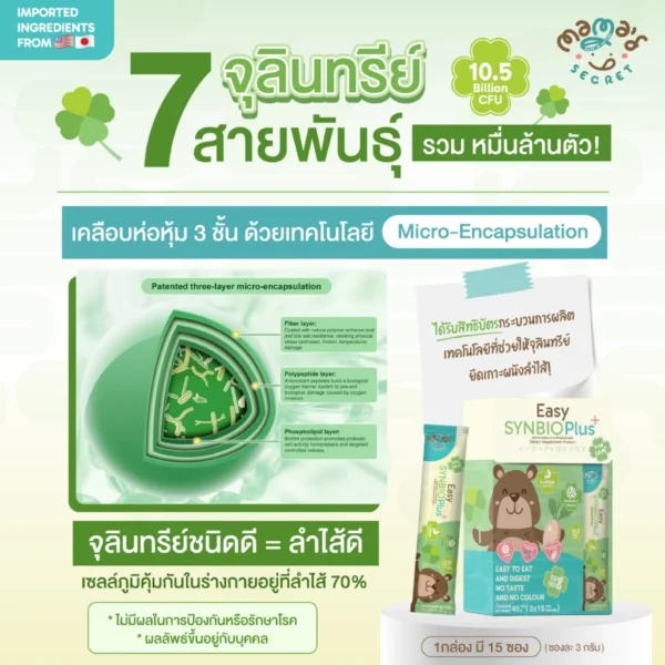 ซินไบโอติคไฟเบอร์ วิตามินเด็กป่วยง่าย ถ่ายยาก โพรไบโอติค7สายพันธุ์ TOP8FREE