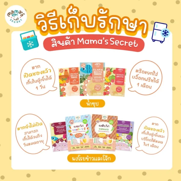 MamaSecret เซ็ตเสริมโปรตีน เด็ก6เดือนขึ้นไป น้ำสต๊อกไก่ โจ๊กข้าว เพิ่มน้ำหนัก เพิ่มสูง ไม่มีนมวัว วัตถุดิบจากธรรมชาติ