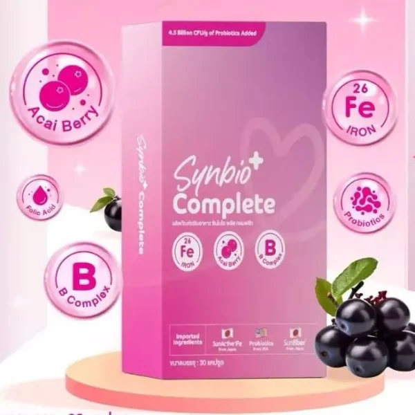 วิตามินคุณแม่ นวัตกรรมจากญี่ปุ่นและอเมริกา สูตรเสริมธาตุเหล็กโฟลิคและโพรไบโอติกส์ TOP8FREE SynBio+ Complete