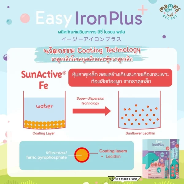 วิตามินธาตุเหล็กโคลีน นวัตกรรมญี่ปุ่น ผสมนมได้ ผสมน้ำได้ ไม่มีสี กลิ่น รส ไม่ผสมนมผง TOP8FREE