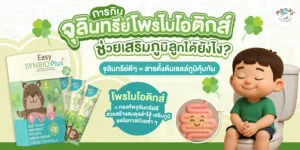 โปรไบโอติกเด็ก Easy SYNBIO Plus รวมจุลินทรีย์ 10 สายพันธุ์ ช่วยฟื้นลำไส้ เสริมภูมิคุ้มกัน ลูกแข็งแรง ไม่ป่วยง่าย
