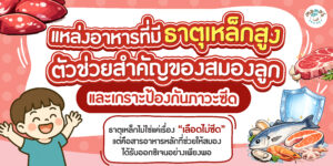 แหล่งอาหารที่มีธาตุเหล็กสูง ตัวช่วยสำคัญของสมองลูก และเกราะป้องกันภาวะซีด